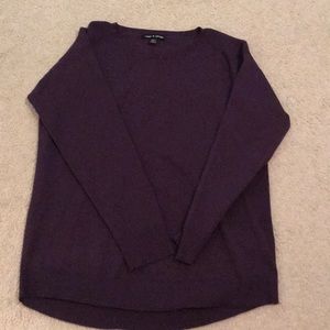 Cable and Gauge Long sleeve purple thin sweater